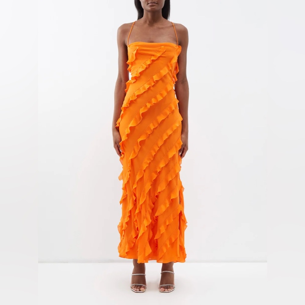 NWT Staud Elvire Orange Dress - Size Small